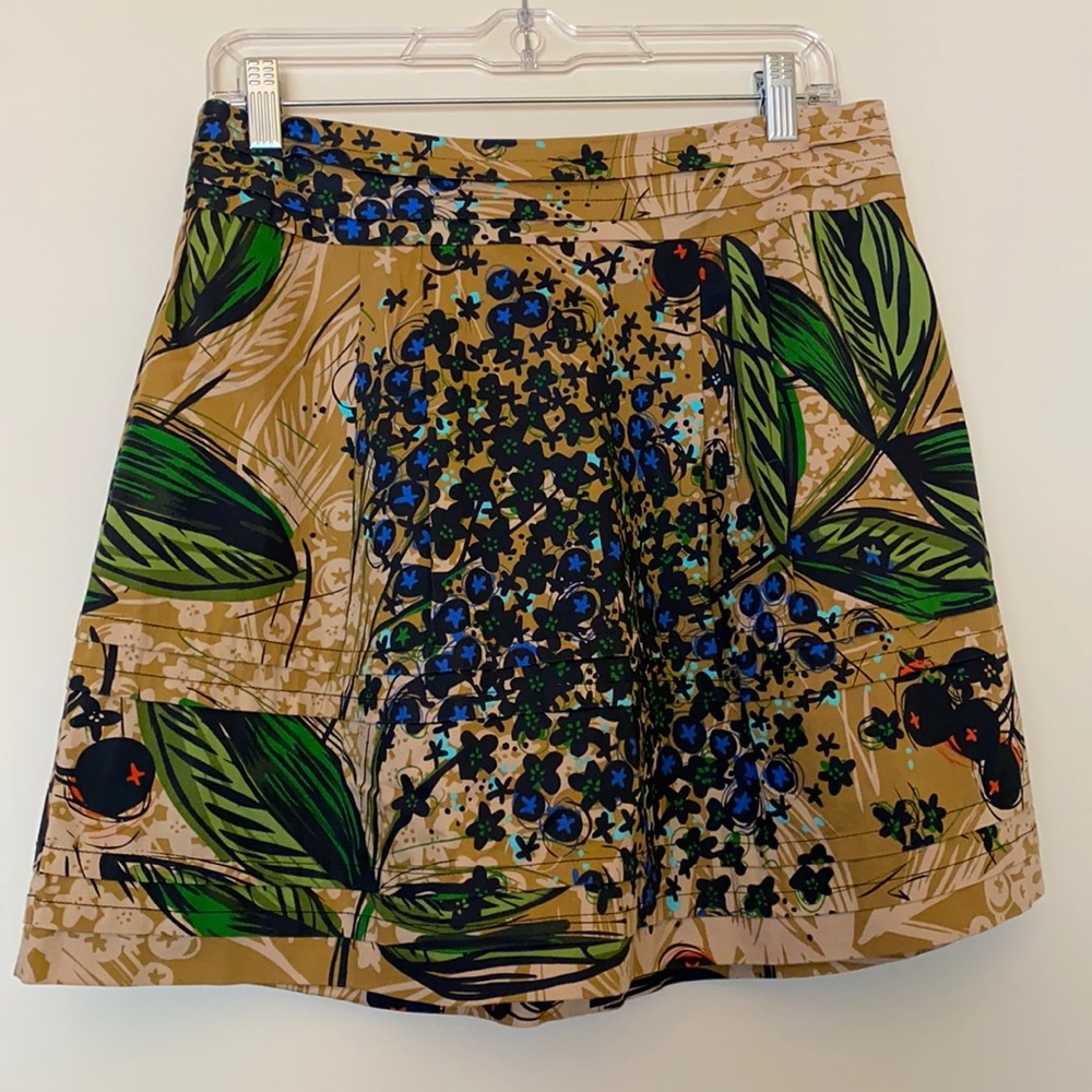 Anthropologie Edme & Estylle Printed Floral Skirt